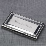ss business card case with rivets
