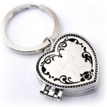 Triple Locket Heart Key Chain