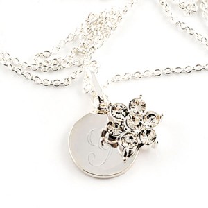 Crystal Flower Necklace Things Engraved