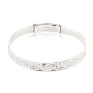 Sterling Silver Ornate BABY Bangle Things Engraved