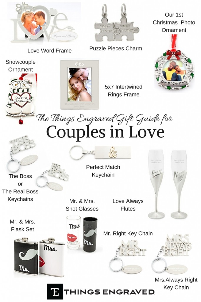 Things Engraved Gift Guide 2015 for the Couple in Love