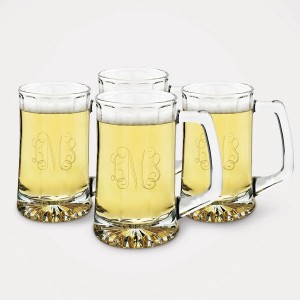 Set of 4 Steins with Monogram Included
