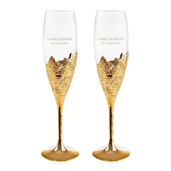 Anniversary Champagne flutes