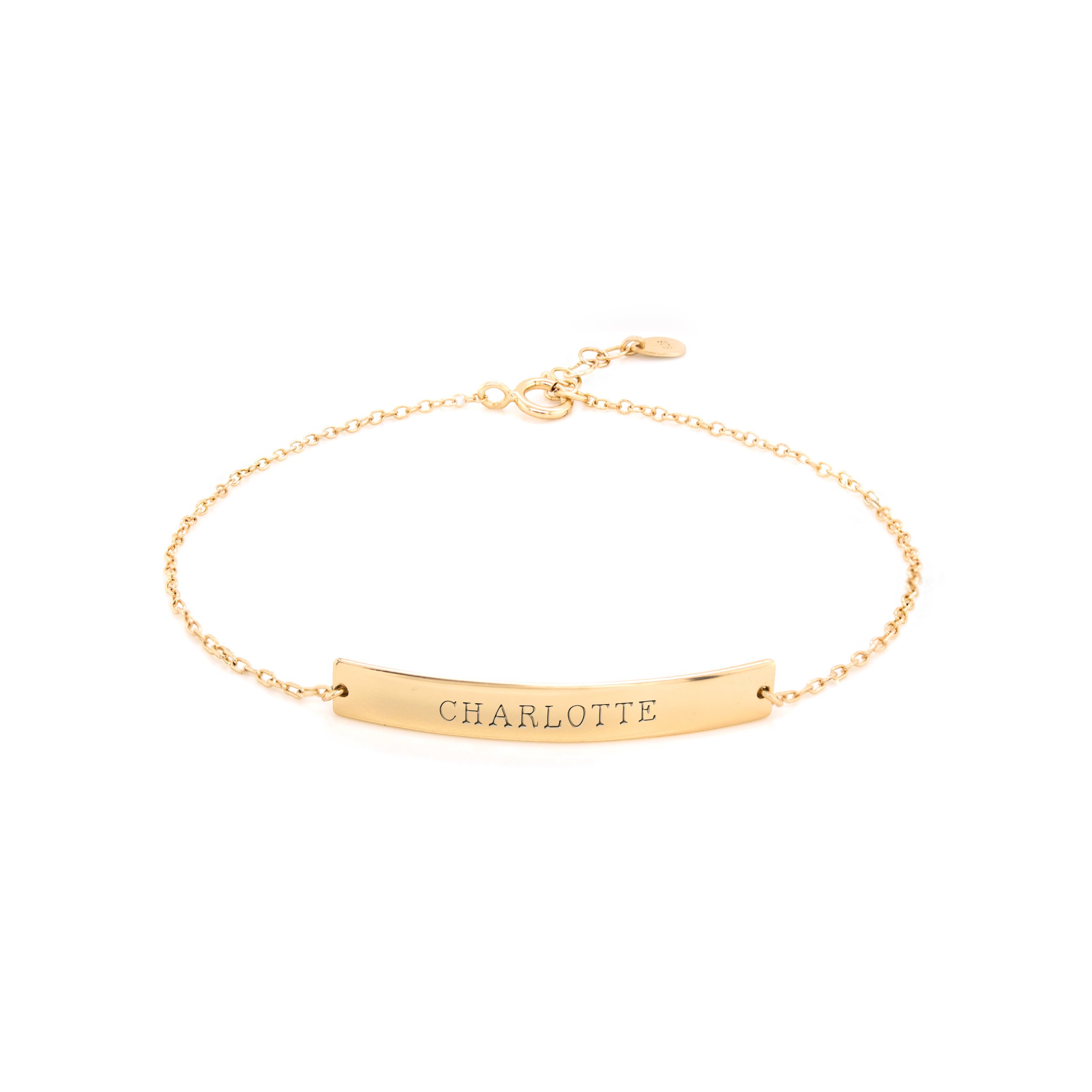 Personalized gold bracelet for mother's day
